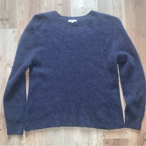 Johnny Was Cashmere Navy Crewneck Sweater